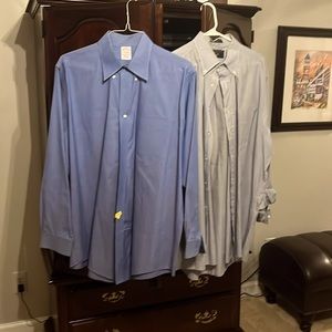 Men’s TWO Brooks Brothers dress shirt 17x35 great condition 2 for 1